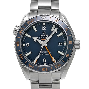 オメガ シーマスター プラネットオーシャン 600 コーアクシャル GMT グッドプラネット 232.30.44.22.03.001 ブルー メンズ 時計 【中古】【wristwatch】