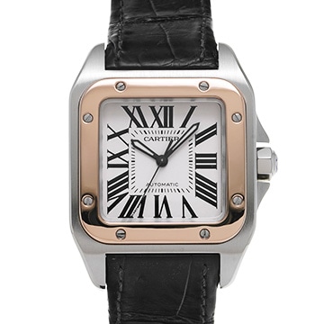 カルティエ サントス 100 MM W20107X7 シルバー ユニセックス 時計 【中古】【wristwatch】