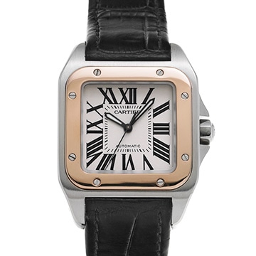 カルティエ サントス 100 MM W20107X7 シルバー ユニセックス 時計 【中古】【wristwatch】