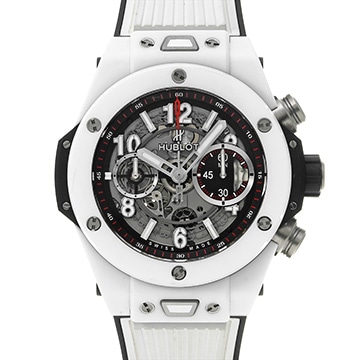 ウブロ ビッグバン ウニコ ホワイトセラミック 411.HX.1170.RX スケルトン メンズ 時計 【中古】【wristwatch】