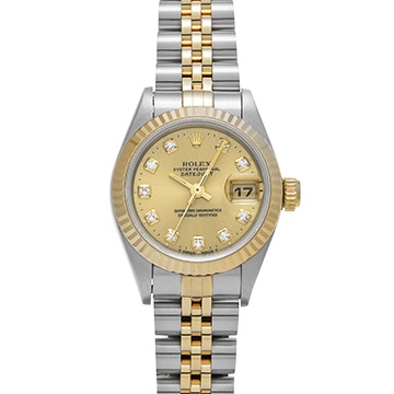 ロレックス デイトジャスト 69173G シャンパン/ダイヤモンド レディース 時計 【中古】【wristwatch】