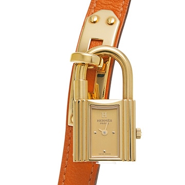 エルメス ケリーウォッチ KE1.201 シャンパン レディース 時計 【中古】【wristwatch】