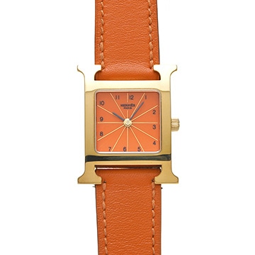 エルメス Hウォッチ HH1.201 オレンジ レディース 時計 【中古】【wristwatch】