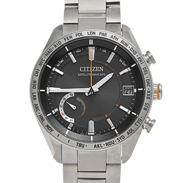 シチズン アテッサ エコ・ドライブ CC3081-52E ブラック メンズ 時計 【中古】【wristwatch】