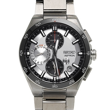 セイコー アストロン デュアルタイム クロノグラフ SBXC153 シルバー/ブラック メンズ 時計 【中古】【wristwatch】