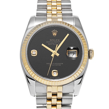 ロレックス デイトジャスト 116233 2BR ブラックオニキス/ダイヤモンド メンズ 時計 【中古】【wristwatch】
