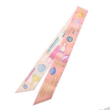 エルメス ツイリー IN THE POCKET ピンク系/マルチカラー シルク100％ レディース 【新品】【other】