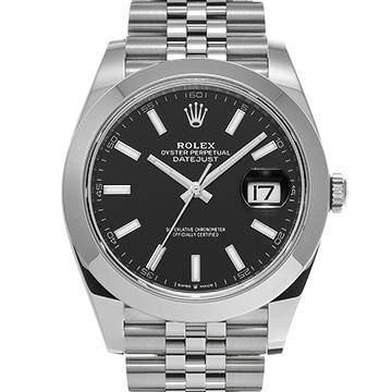 ロレックス デイトジャスト 41 126300 ブライトブラック メンズ 時計 【新品】【wristwatch】