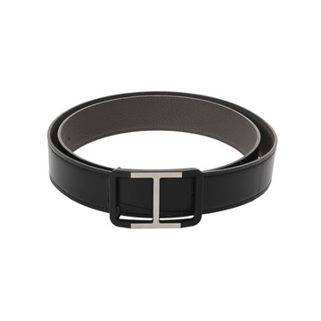 エルメス ベルトバックル＆リバーシブルベルト #85 ブラック/エタン ボックスカーフ/トゴ メンズ 【中古】【other】
