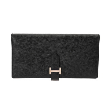 エルメス ベアン スフレ ブラック ヴォーエプソン ユニセックス 財布 【中古】【purse】