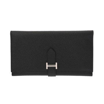 エルメス ベアン デュプリ ブラック ヴォーエプソン ユニセックス 財布 【中古】【purse】