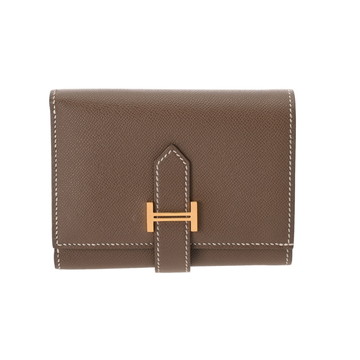 エルメス ベアン コンビネ エトゥープ ヴォー・マダム レディース 財布 【中古】【purse】