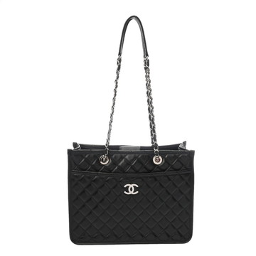 シャネル マトラッセ チェーントート ブラック カーフスキン レディース バッグ 【中古】【bag】
