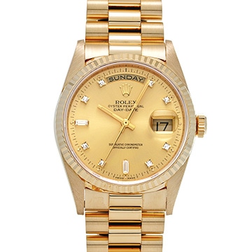ロレックス デイデイト 18238A シャンパン/ダイヤモンド メンズ 時計 【中古】【wristwatch】