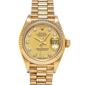 ロレックス デイトジャスト 69178G シャンパン/ダイヤモンド レディース 時計 【中古】【wristwatch】