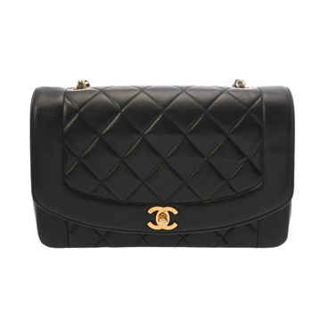 シャネル ダイアナ チェーンショルダー 25cm ブラック A01165 ラムスキン レディース バッグ 【中古】【bag】