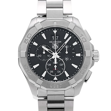 タグ ホイヤー アクアレーサー クォーツ クロノグラフ CAY1110.BA0927 ブラック メンズ 時計 【中古】【wristwatch】