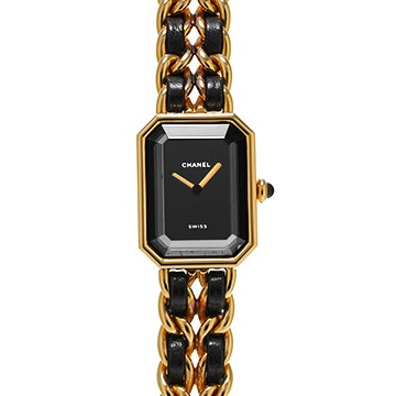シャネル プルミエール M H0001 ブラック レディース 時計 【中古】【wristwatch】