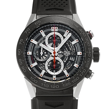 タグ ホイヤー カレラ キャリバーホイヤー01 クロノグラフ CAR2A1Z.FT6044 ブラック メンズ 時計 【中古】【wristwatch】