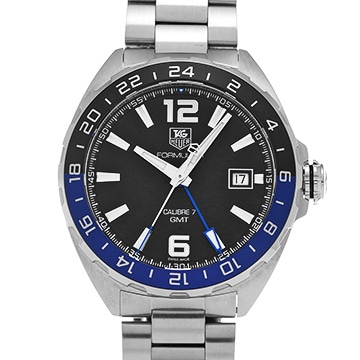 タグ ホイヤー フォーミュラ1 キャリバー7 GMT WAZ211A.BA0875 ブラック メンズ 時計 【中古】【wristwatch】