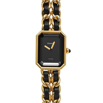 シャネル プルミエール M H0001 ブラック レディース 時計 【中古】【wristwatch】