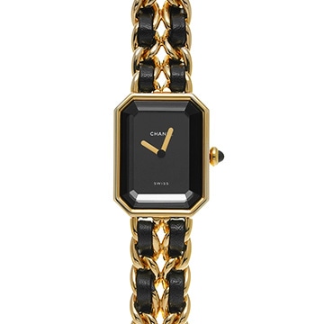 シャネル プルミエール M H0001 ブラック レディース 時計 【中古】【wristwatch】
