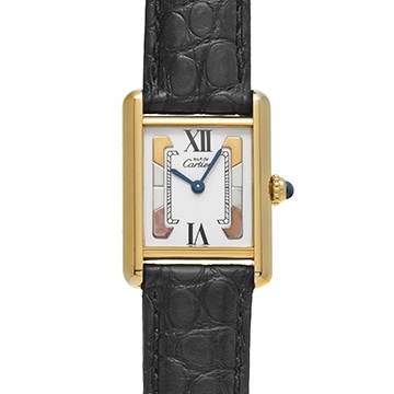 カルティエ マストタンク ヴェルメイユ SM W1006354 アイボリー レディース 時計 【中古】【wristwatch】
