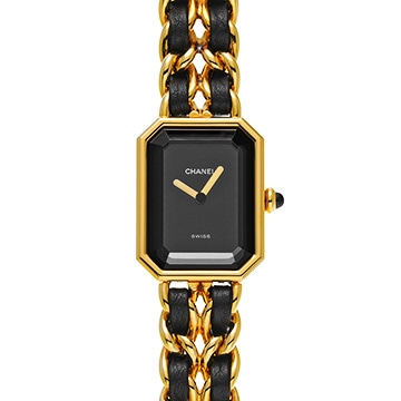 シャネル プルミエール M H0001 ブラック レディース 時計 【中古】【wristwatch】