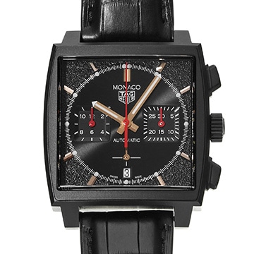 タグ ホイヤー モナコ キャリバーホイヤー02 クロノグラフ CBL2180.FC6497 ブラック メンズ 時計 【中古】【wristwatch】