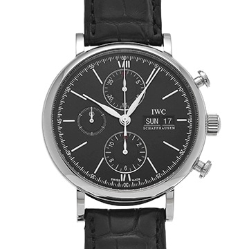 IWC ポートフィノ クロノグラフ IW391008 ブラック メンズ 時計 【中古】【wristwatch】