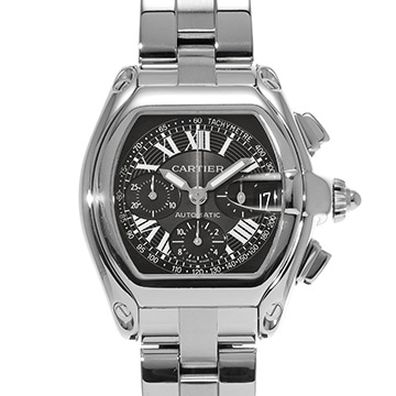 カルティエ ロードスター クロノグラフ W62007X6 ブラック メンズ 時計 【中古】【wristwatch】
