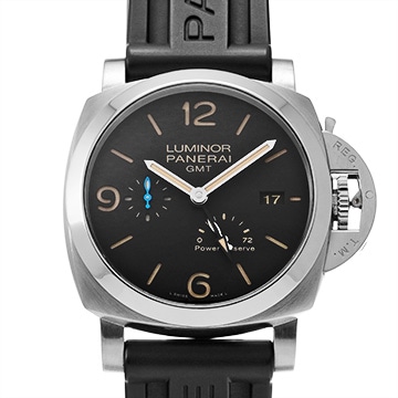 パネライ ルミノール GMT パワーリザーブ PAM01321 ブラック メンズ 時計 【中古】【wristwatch】
