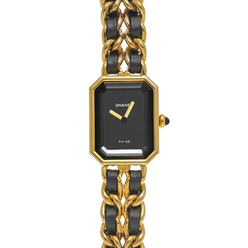 シャネル プルミエール M H0001 ブラック レディース 時計 【中古】【wristwatch】