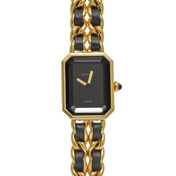シャネル プルミエール M H0001 ブラック レディース 時計 【中古】【wristwatch】