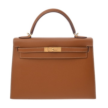 エルメス ケリー32 外縫い ゴールド ヴォーエプソン レディース バッグ 【中古】【bag】