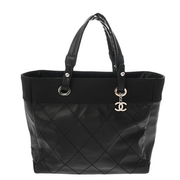 シャネル トート MM パリビアリッツ ブラック A34209 コーティングキャンバス レディース バッグ 【中古】【bag】