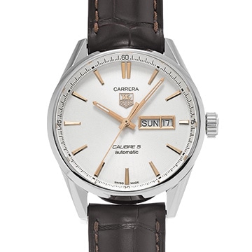 タグ ホイヤー カレラ キャリバー5 デイデイト WAR201D.FC6291 シルバー メンズ 時計 【中古】【wristwatch】