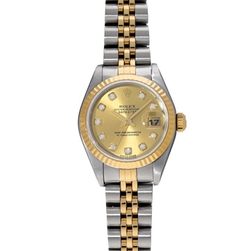 ロレックス デイトジャスト 79173G シャンパン/ダイヤモンド レディース 時計 【中古】【wristwatch】