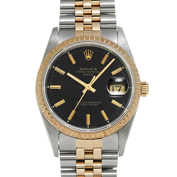 ロレックス オイスターパーペチュアル デイト 15223 ブラック メンズ 時計 【中古】【wristwatch】
