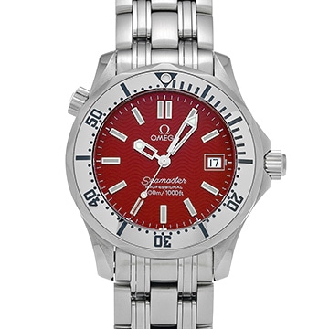 オメガ シーマスター プロフェッショナル 300 丸井限定 2562.60 レッド メンズ 時計 【中古】【wristwatch】