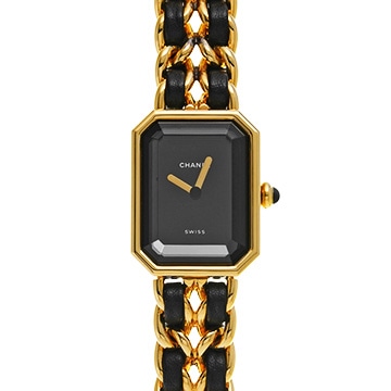 シャネル プルミエール M H0001 ブラック レディース 時計 【中古】【wristwatch】