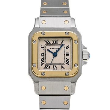 カルティエ サントス ガルベ SM 82036283 アイボリー レディース 時計 【中古】【wristwatch】