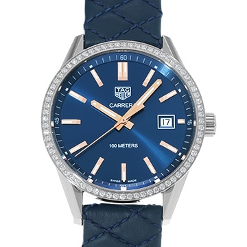 タグ ホイヤー カレラ クォーツ WAR1114.FC6391 ブルー メンズ 時計 【中古】【wristwatch】