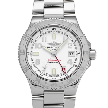 ブライトリング スーパーオーシャン GMT A32380 ホワイト メンズ 時計 【中古】【wristwatch】