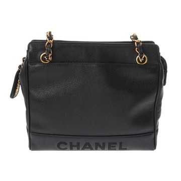 シャネル チェーントート ブラック キャビアスキン レディース バッグ 【中古】【bag】