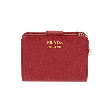 プラダ 財布 レッド 1ML018 サフィアーノレザー レディース 財布 【中古】【purse】
