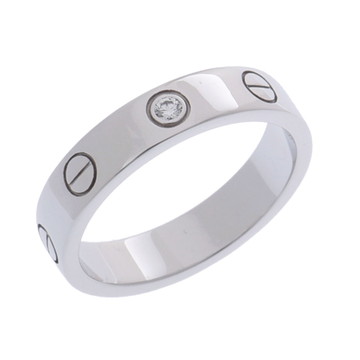 カルティエ ミニラブリング 1PD #49 シルバー K18ホワイトゴールド WG レディース ジュエリー 【中古】【jewelry】