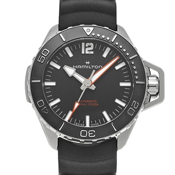 ハミルトン カーキネイビー オープンウォーターオート H77455330 ブラック メンズ 時計 【中古】【wristwatch】
