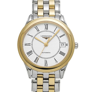 ロンジン フラッグシップ L4.774.3.21.7 ホワイト メンズ 時計 【中古】【wristwatch】