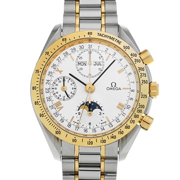 オメガ スピードマスター トリプルカレンダー ムーンフェイズ 3331.20 ホワイト メンズ 時計 【中古】【wristwatch】